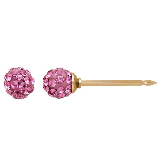 4mm Pink Crystal Pave Ball 590C