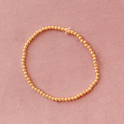 Gold Beaded Bracelet Trio