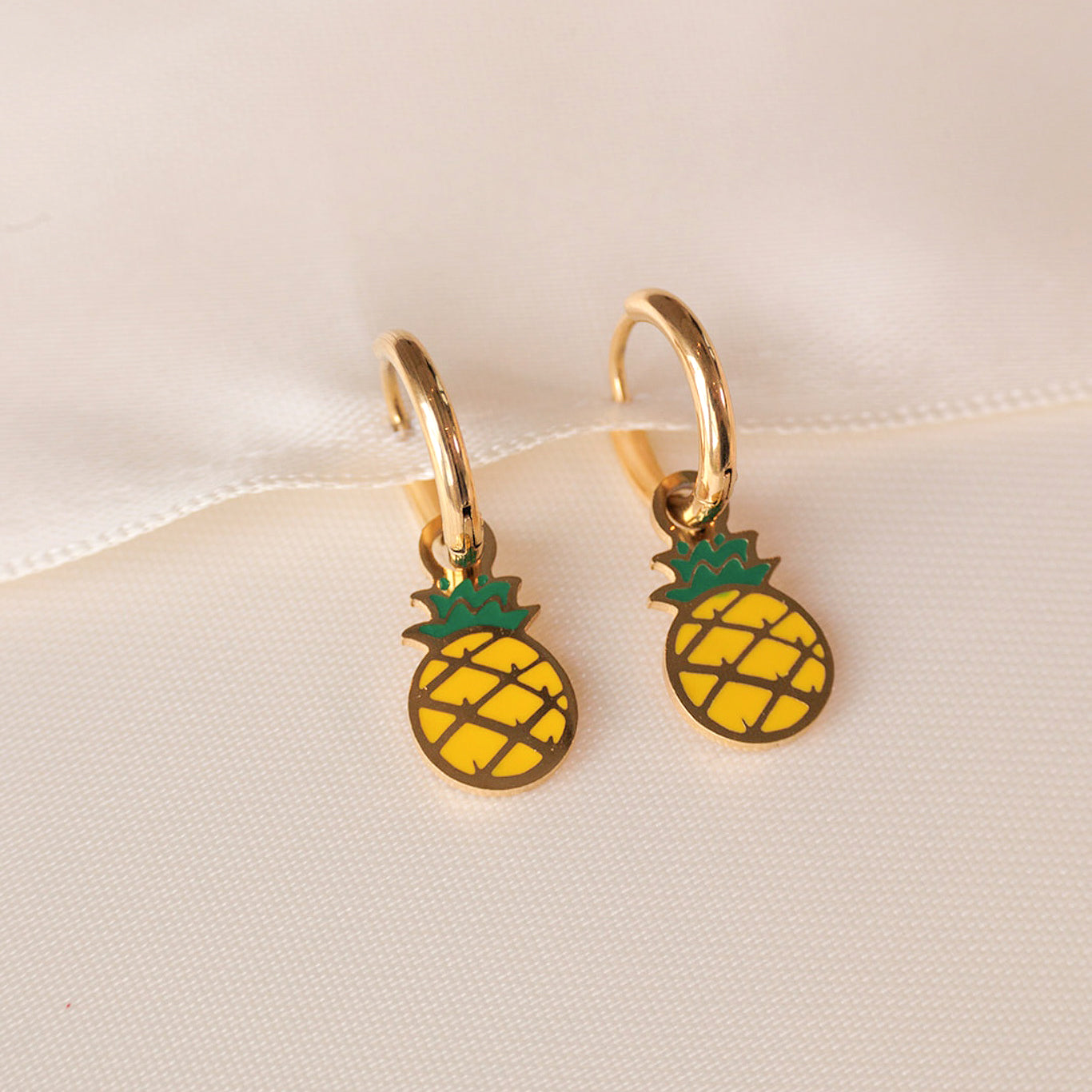 Pineapple Enamel Huggies