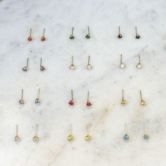 Birthstone Studs