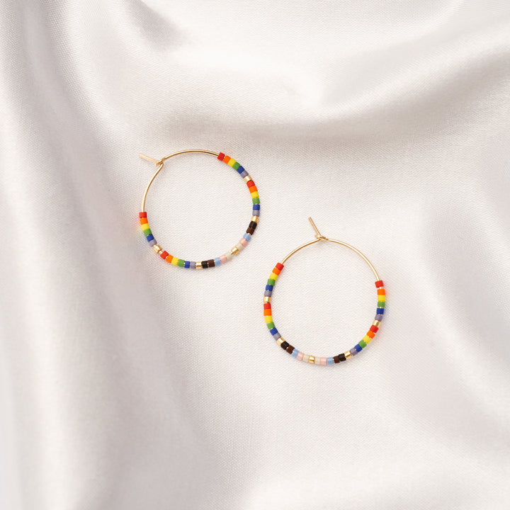 Seed Bead Classic Hoops