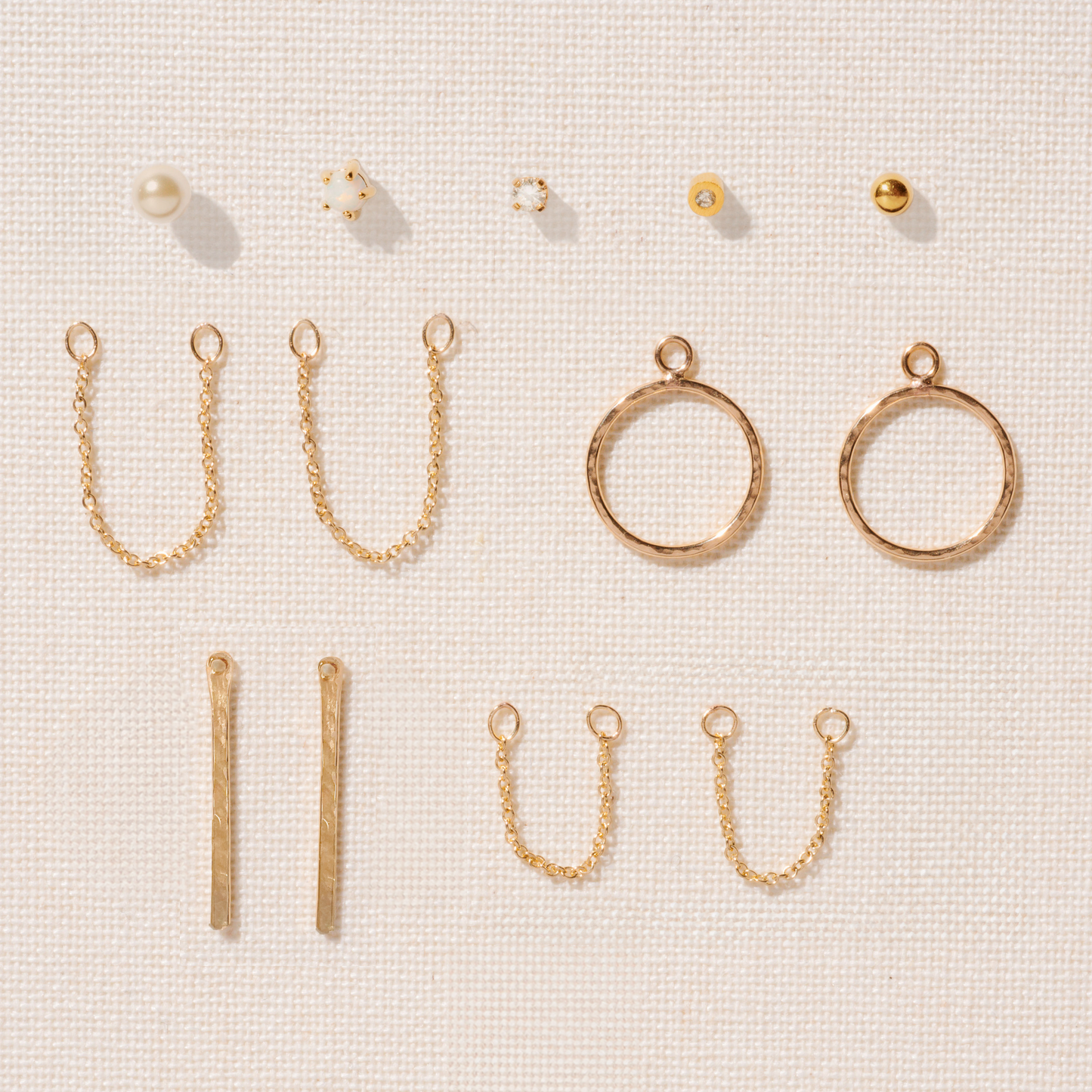 The Complete Ear Jacket Set- Hammered Finish