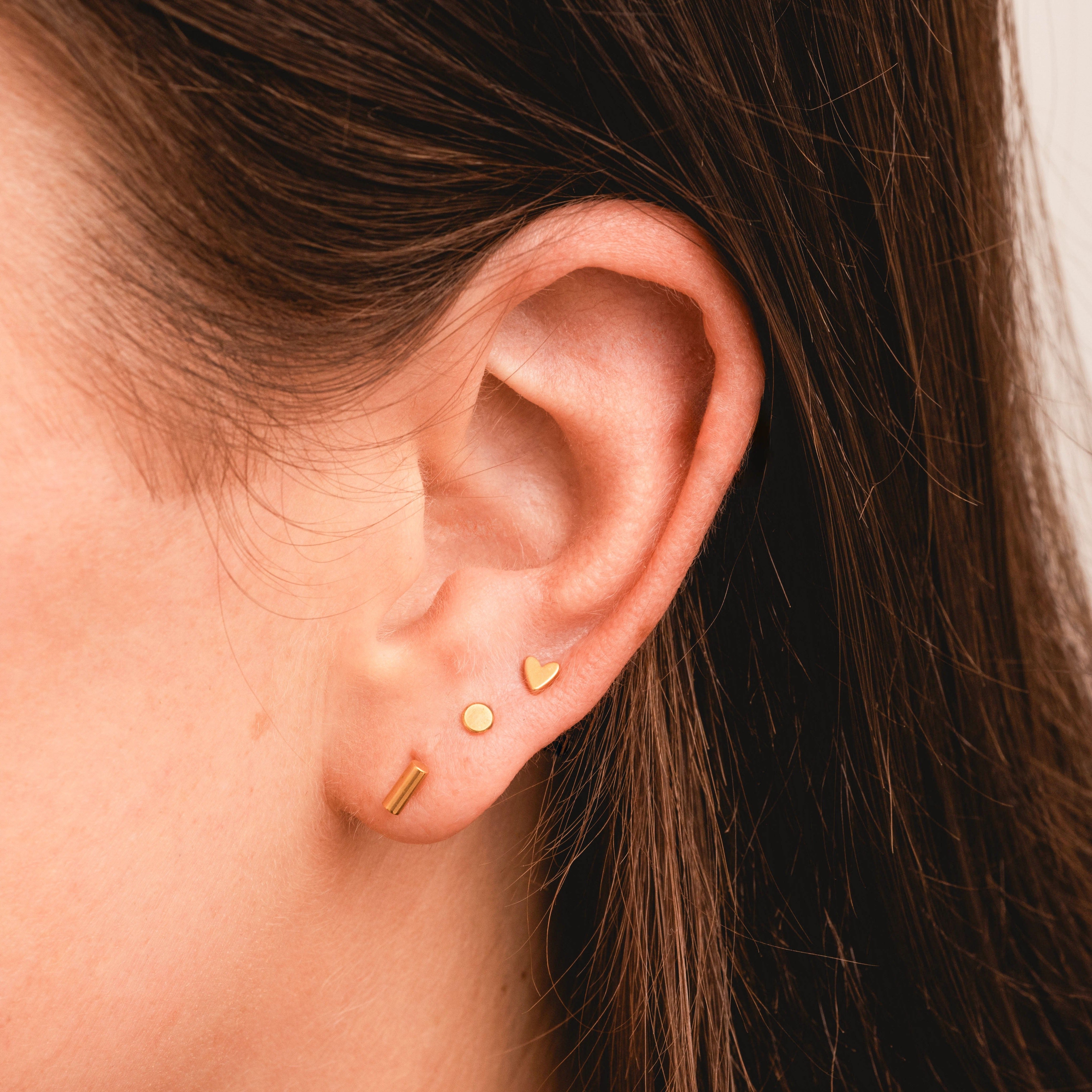 GOLDEN DOT | Earrings made of 14K gold filled | shops Disc | Dot | 9 mm | Platelets | Coin | smooth | shiny | minimalist | discreet