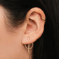 Hammered Circle Hoop Ear Jacket