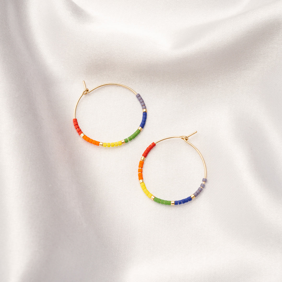 Seed Bead Classic Hoops