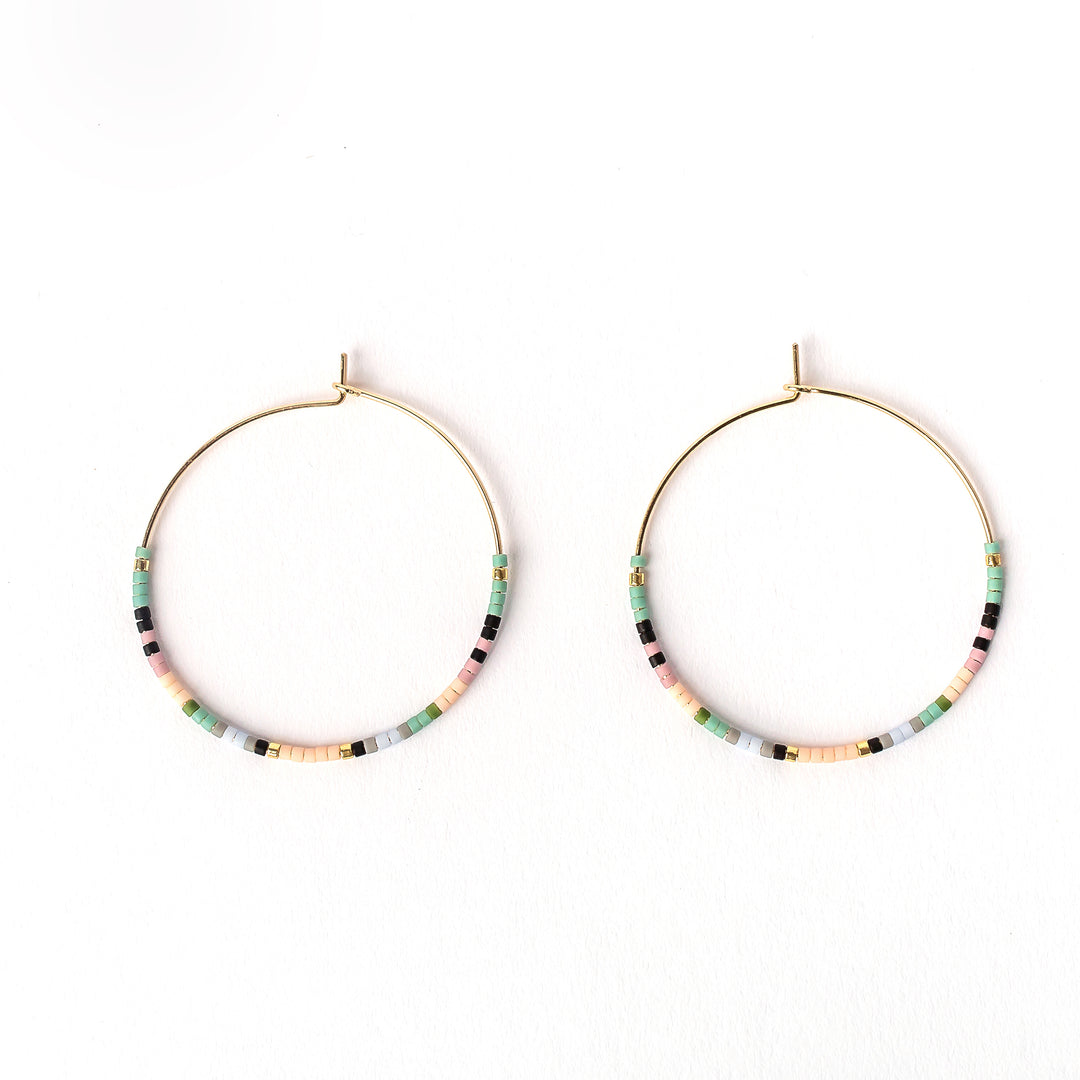 Seed Bead Classic Hoops