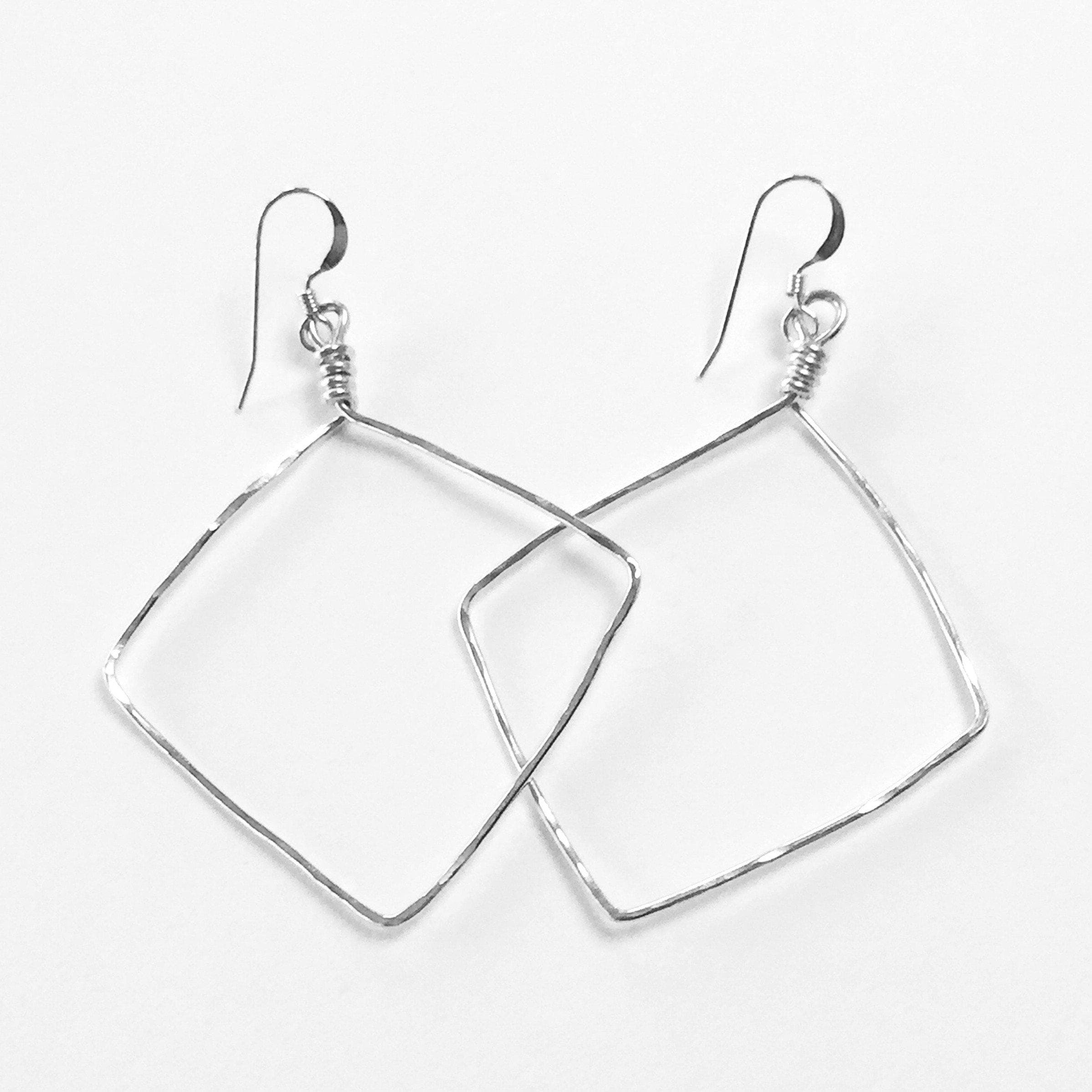 Delicate Geometric Earring, Deltoid, fashion 925% Silver