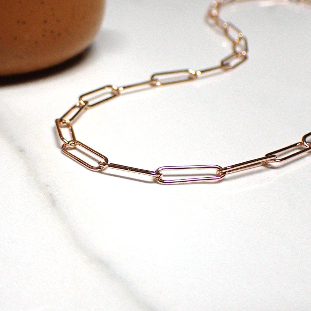 paperclip cable-link necklace
