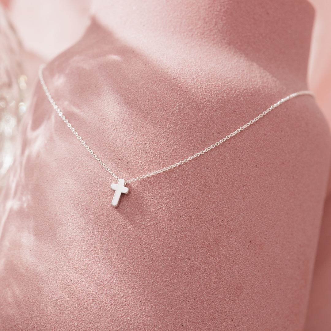 Tiny Cross Necklace - adorn512