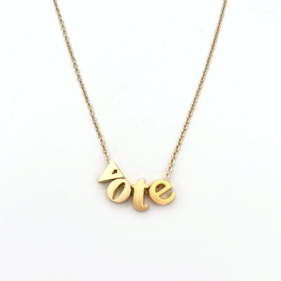 Lowercase Vote Necklace