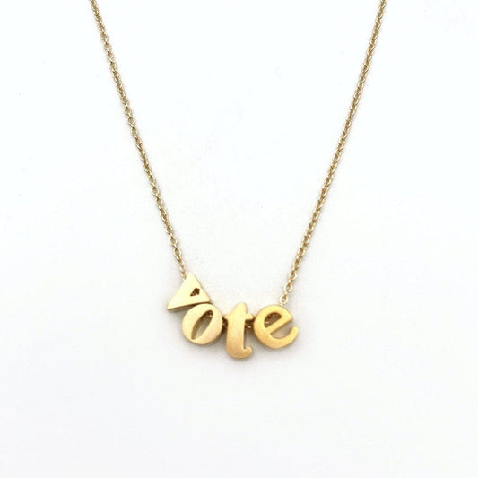 Lowercase Vote Necklace