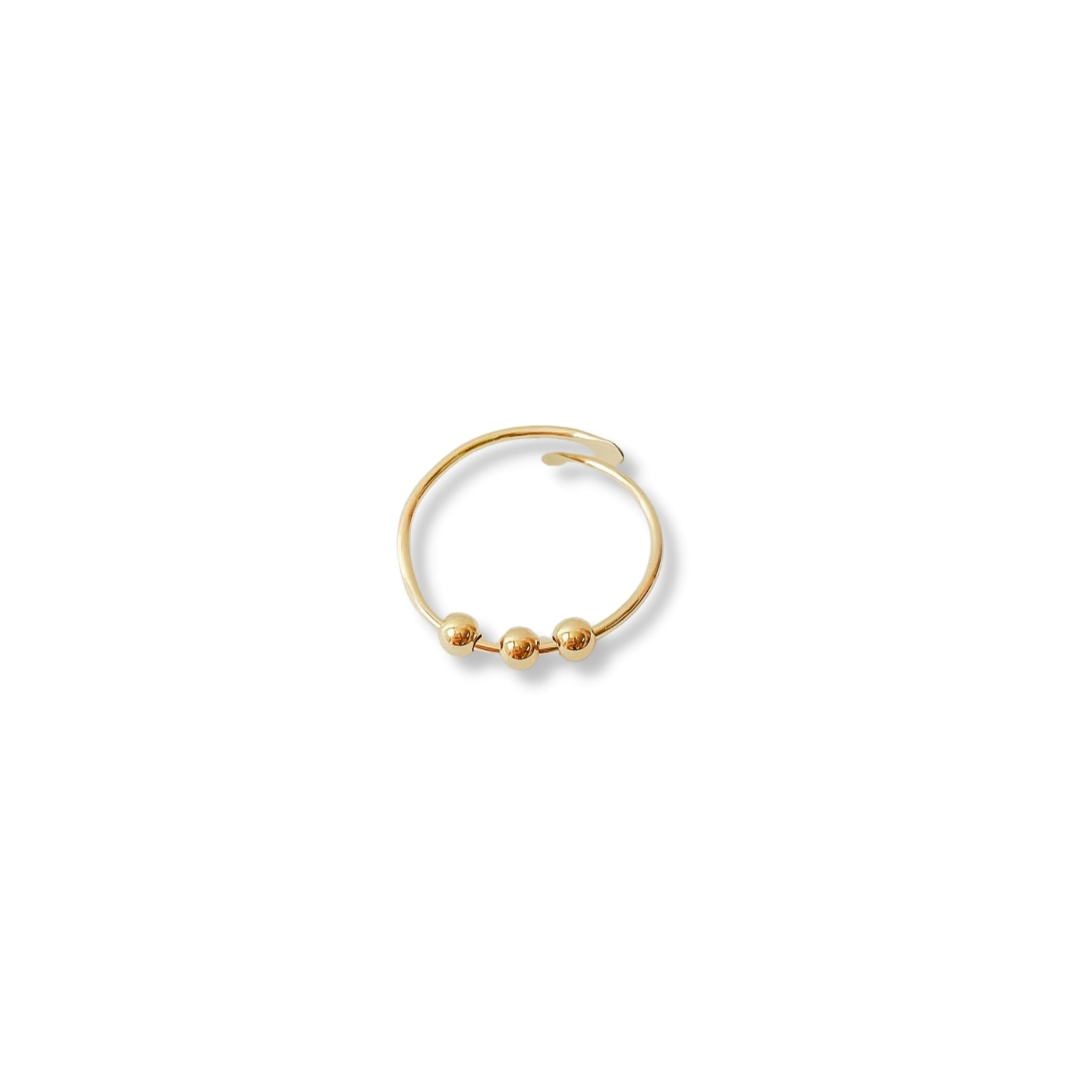 Pearl ring hoop earrings - South India Jewels